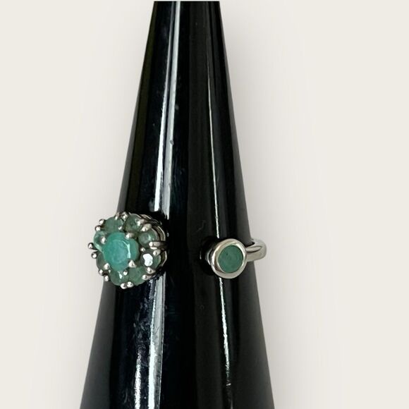 Genuine Socoto emerald ring adjustable size - Picture 2 of 8